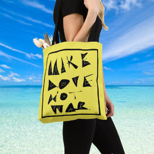 Tote Bag Faites de l'amour pas de la guerre graphique.