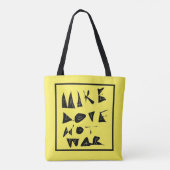 Tote Bag Faites de l'amour pas de la guerre graphique. (Dos)