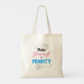 Tote Bag Faites de vous une priorité, classique et élégant (Dos)