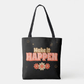 Tote Bag Faites-le Happens Rétro Style (Dos)
