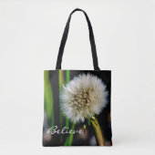 Tote Bag Faites un voeu personnalisé, croyez, Dandelion (Devant)