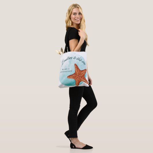 Tote Bag Faites Une Différence, Histoire De Starfish. (Sur le modèle)