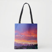 Tote Bag Faites votre propre citation magique Coucher de so (Devant)
