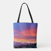 Tote Bag Faites votre propre citation magique Coucher de so (Dos)