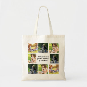 Tote Bag Faites votre propre collage photo et texte