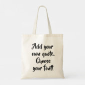 Tote Bag Faites votre propre devis personnalisé (Dos)