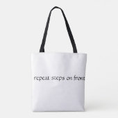 Tote Bag Faites votre propre fourre-tout (Dos)