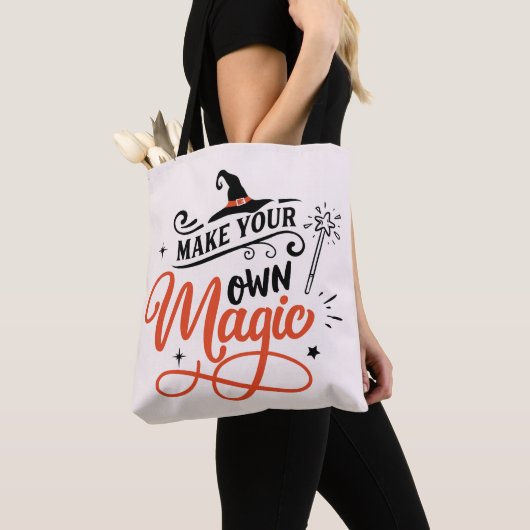 Tote Bag Faites votre propre sorcière magique Casquette Hal (De près)