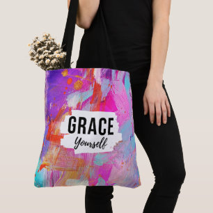 Tote Bag Faites-vous Grâce Inspiration Abstraite Rose pour