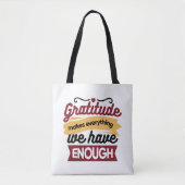 Tote Bag Faith and Gratitude Artwork – Uplifting Christian  (Devant)