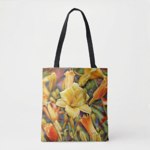 Tote Bag Faith Lily Flower et Ecriture Fourre-tout