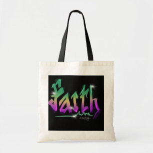 Tote Bag Faith Neon Urban Street Art