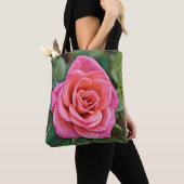 Tote Bag Faith Rose Rose Art Fourre-tout (De près)