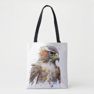 Tote Bag Falcon Bird Portrait Animal Peinture Faune Libre