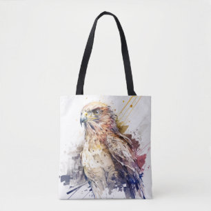 Tote Bag Falcon Bird Portrait Animal Peinture Faune Libre