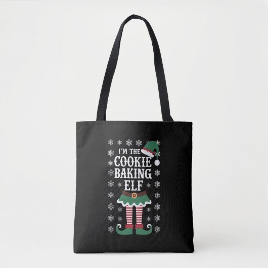 Tote Bag Famille Correspondant Le Cookie Baking Elf Noël (Devant)