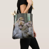 Tote Bag Famille Cute Ape Photo Hug (De près)