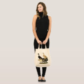 Tote Bag Famille de canards de couche dorée (Devant (modèle))