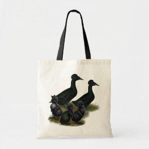 Tote Bag Famille de canards noirs en cage