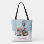 Tote Bag Famille de chats de Noël (Dos)