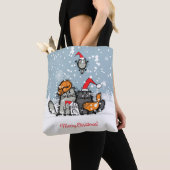 Tote Bag Famille de chats de Noël (De près)