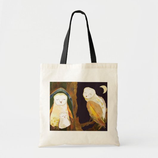 Tote Bag Famille de Chouette des bois (Devant)