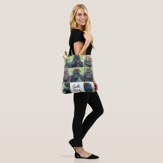 Tote Bag Famille de Gorilles (Sur le modèle)