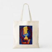 Tote Bag Famille Ensemble Moderne Peinture Portrait Art (Dos)
