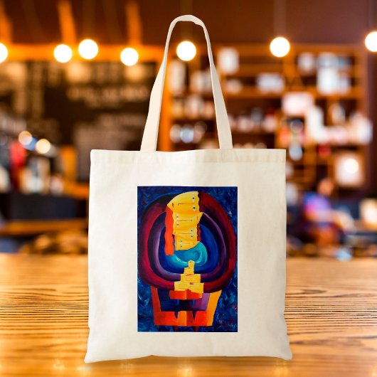 Tote Bag Famille Ensemble Moderne Peinture Portrait Art