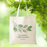 Tote Bag Famille Reunion Green Personnalisé<br><div class="desc">Ce sac fourre-tout familial de conservation est décoré de feuillage vert aquarelle. Facile à personnaliser. Ce sac fait un grand cadeau de réunion familiale. Utilisez l'outil de conception pour modifier la taille, le style ou la couleur du texte. Parce que nous créons notre oeuvre, vous ne trouverez pas cette image...</div>