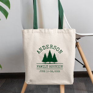 Tote Bag Famille Réunion Pin rustique Arbres verts