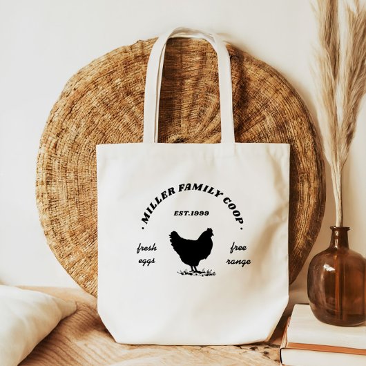 Tote Bag Family Coop Happy Hen Farmhouse