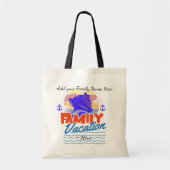 Tote Bag Family CRUISE Blue/Orange Sunset PERSONALIZE (Devant)