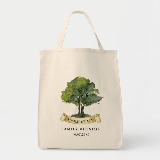 Tote Bag Family Reunion Tree Botanical Custom (Devant)