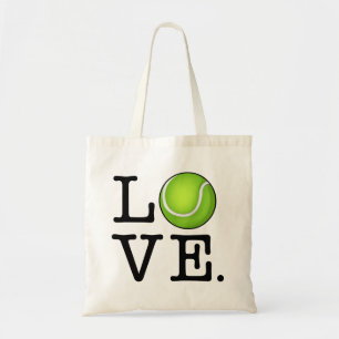 Tote Bag Fan de tennis d'amour de tennis