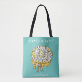 Tote Bag Fancy a Tart Funny Lemon Meringue Pie Quirky Devis (Devant)
