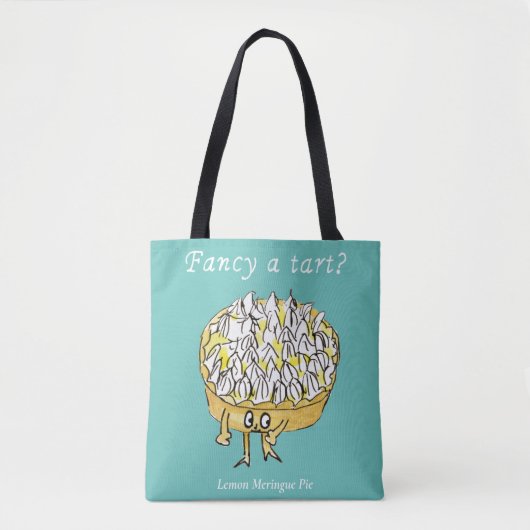 Tote Bag Fancy a Tart Funny Lemon Meringue Pie Quirky Devis (Devant)