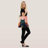 Tote Bag Fancy Chat Boire Whiskey (Sur le modèle)