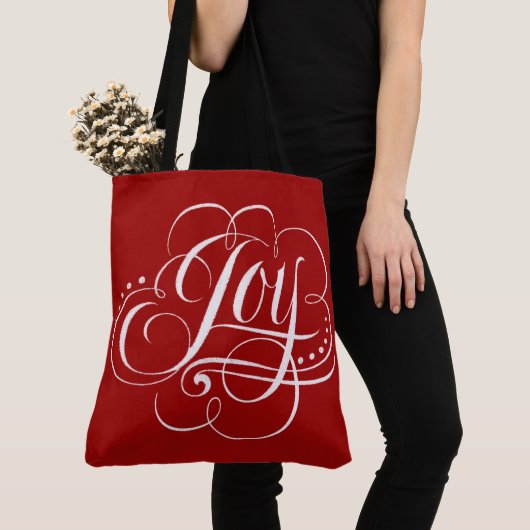 Tote Bag Fancy Joyeux Noël Calligraphie (De près)