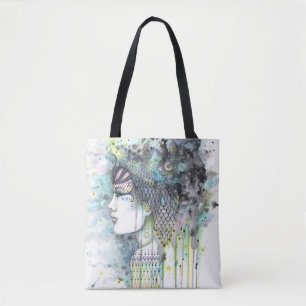 Tote Bag Fantaisie bohème de gitane céleste œuvre d'art