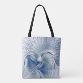 Tote Bag Fantaisie dynamique Abstrait Tons bleus Art fracta (Dos)