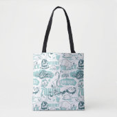 Tote Bag Fantastic Beasts Blue Pattern (Devant)