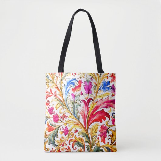 Tote Bag Fantastique design florentin Feuilles (Devant)