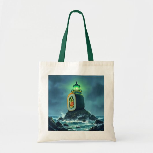 Tote Bag Fantasy Cute Giant Sushi Lighthouse (Devant)