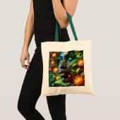 Tote Bag Fantasy Cute Orange Green Girl  (Devant (produit))