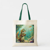 Tote Bag Fantasy Cute Otter Steampunk Suit (Dos)