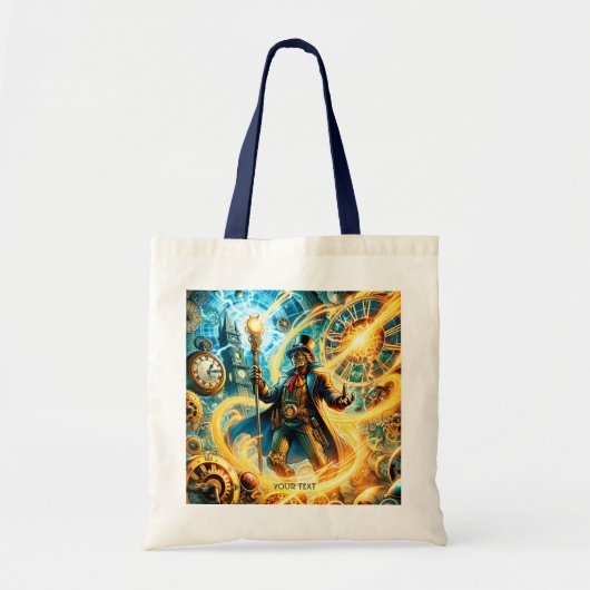 Tote Bag Fantasy Cute Steampunk Time Wizard (Devant)