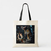 Tote Bag Fantasy Cute Zebra Face Painting (Dos)