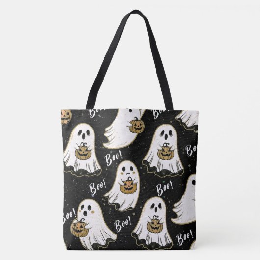 Tote Bag Fantôme de Halloween chic (Devant)