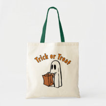 Fantôme d'Halloween avec Sac-Trac ou traitement